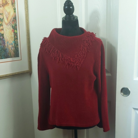 Designer Original Studio Petite Large Red Sweater - Picture 2 of 6